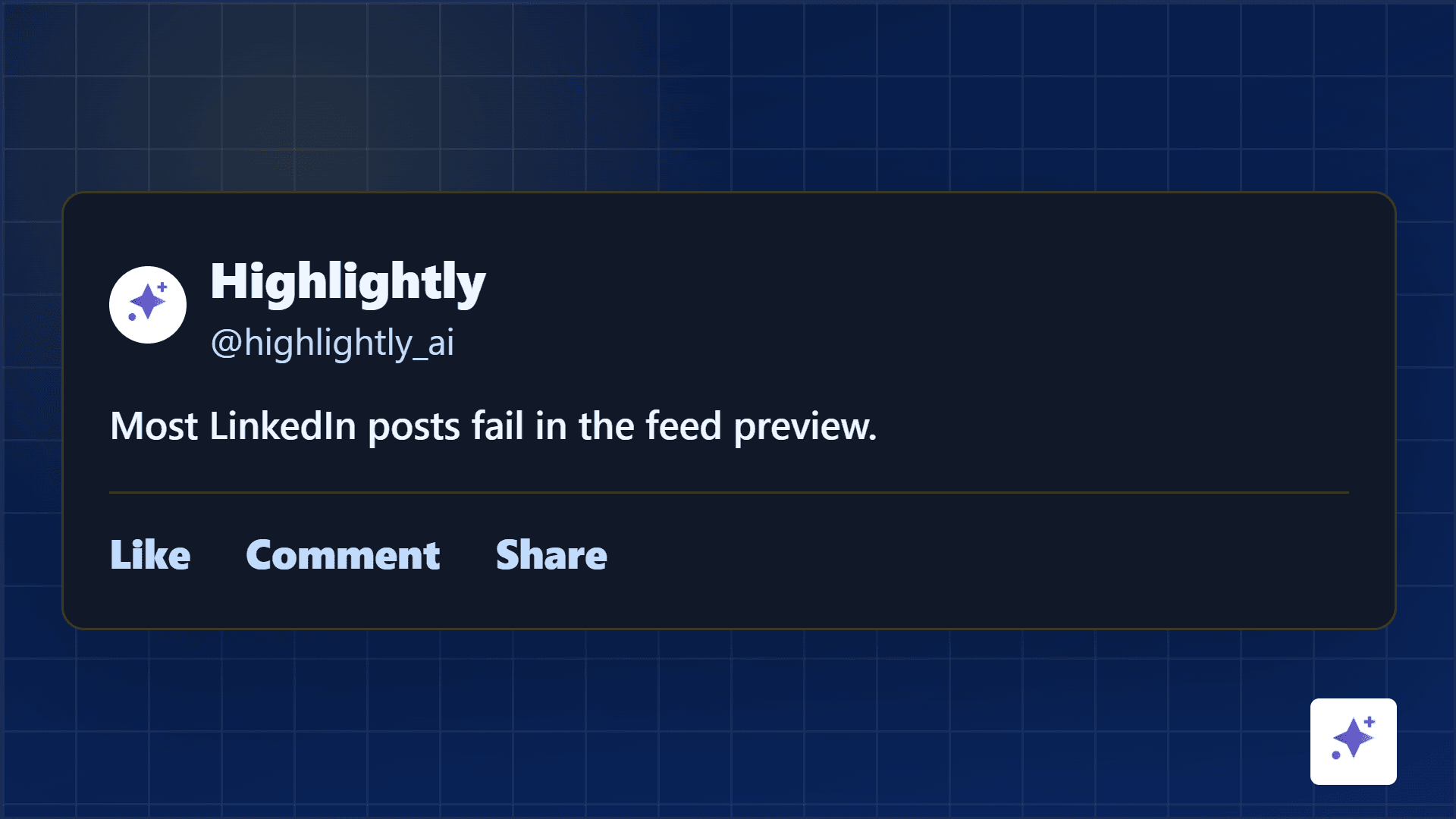 Readable LinkedIn post preview with a source-backed visual hook