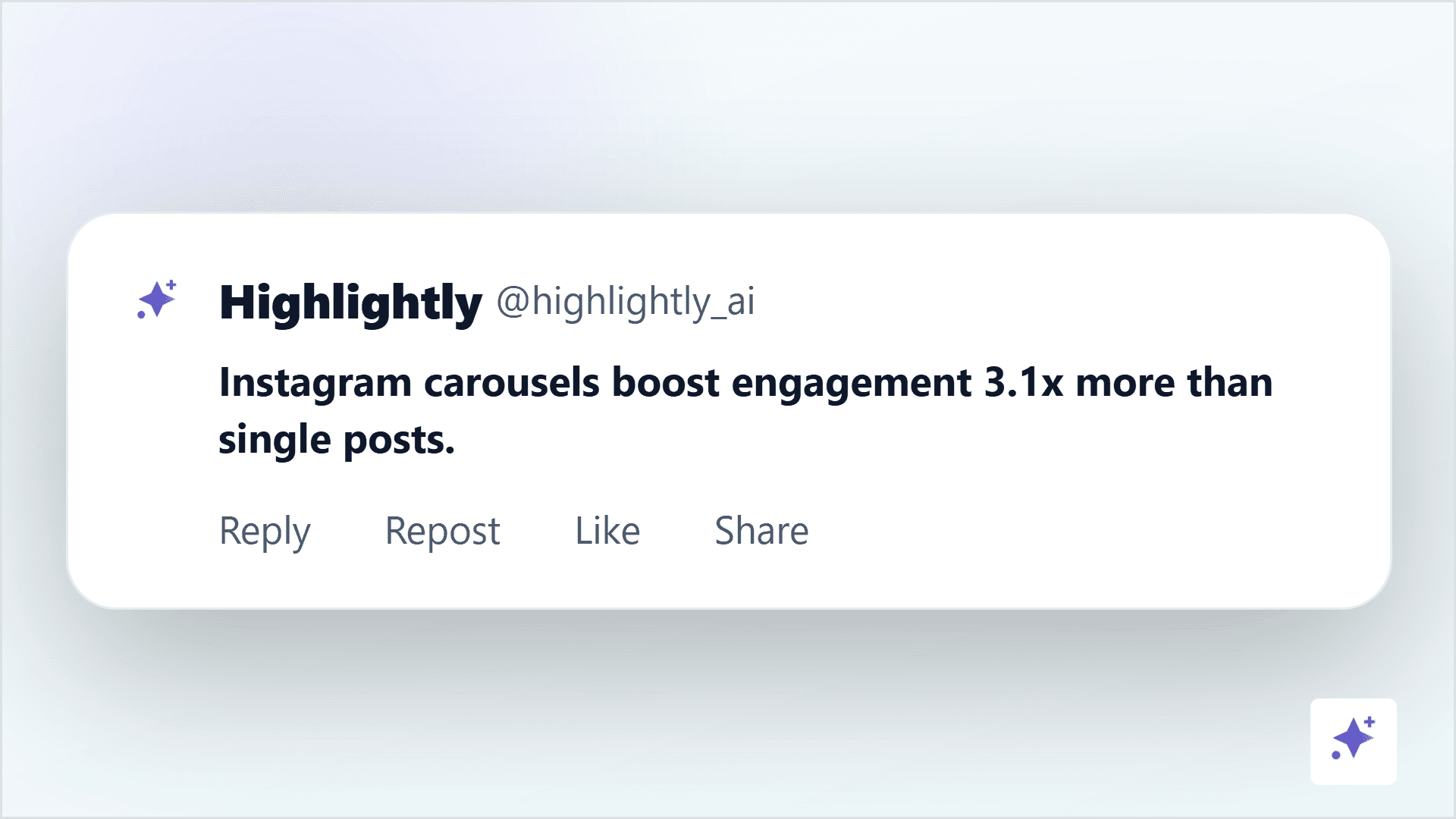 Social post preview generated from blog content for carousel promotion