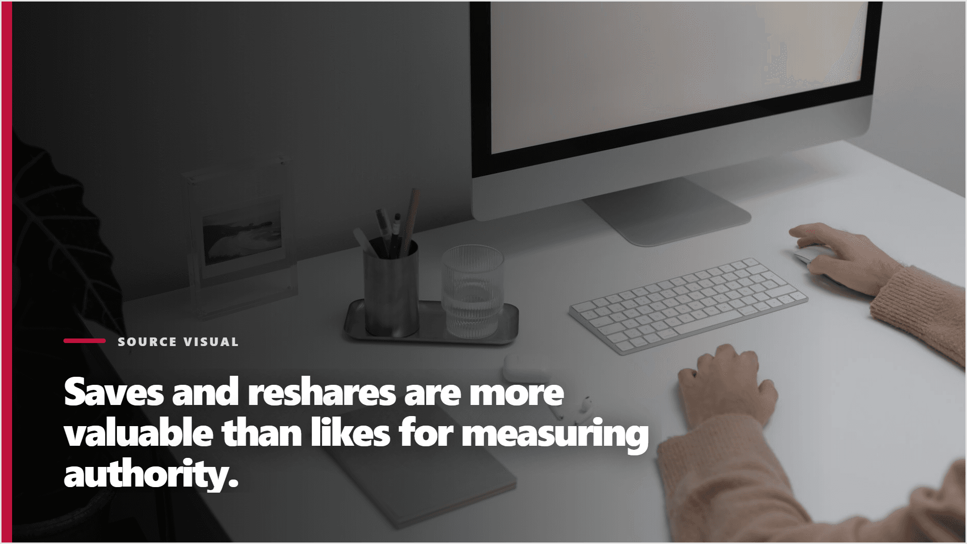 Evidence-backed LinkedIn thought leadership headline graphic