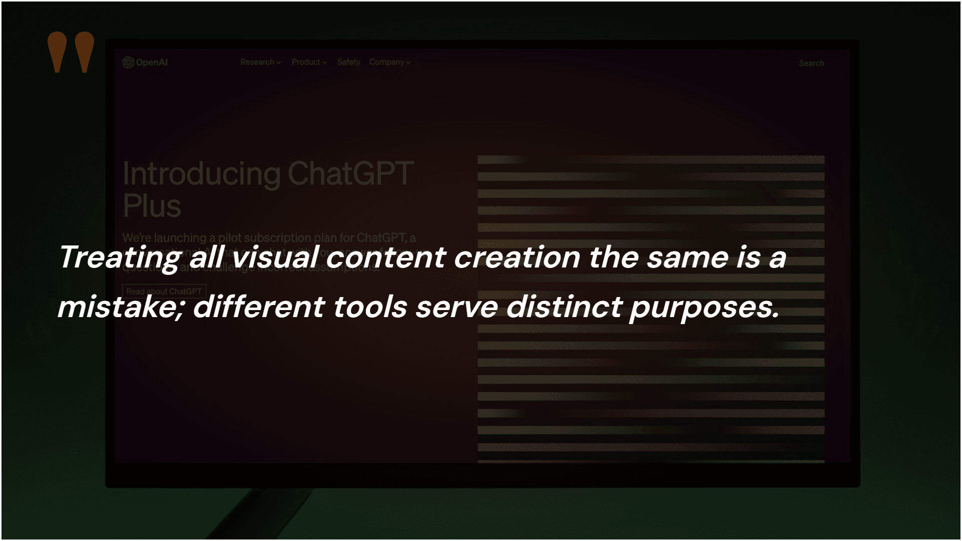 Quote card about scaling content with source-backed assets