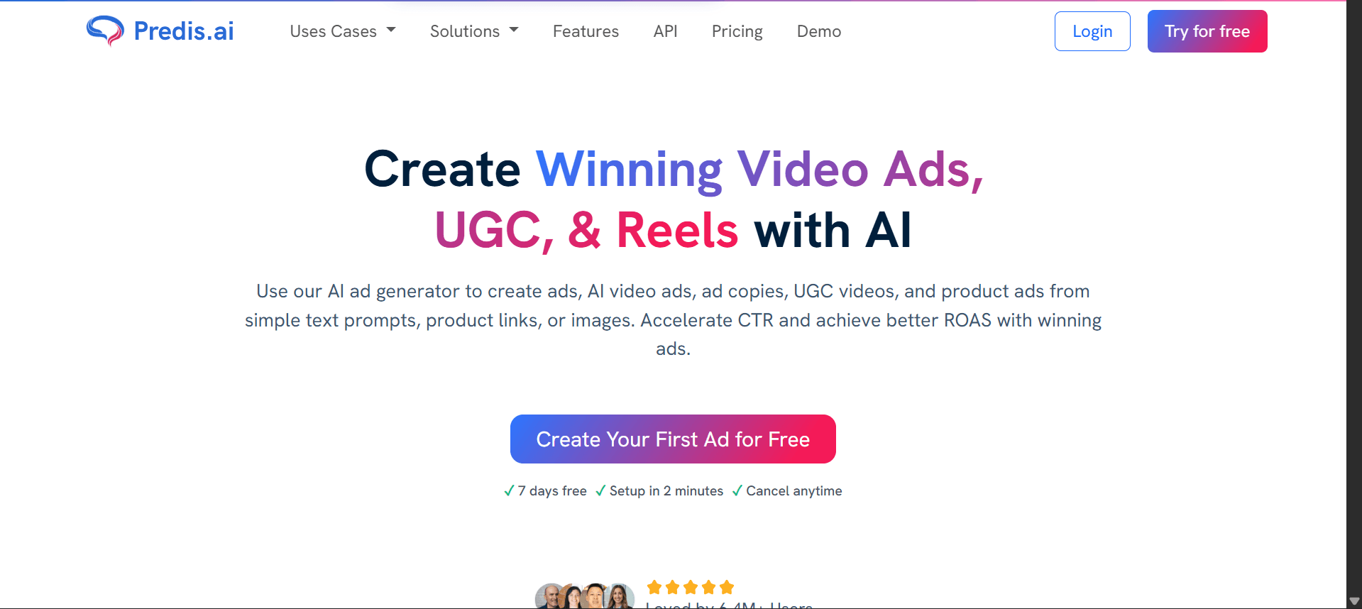 Predis.ai landing page screenshot used in a comparison with Highlightly