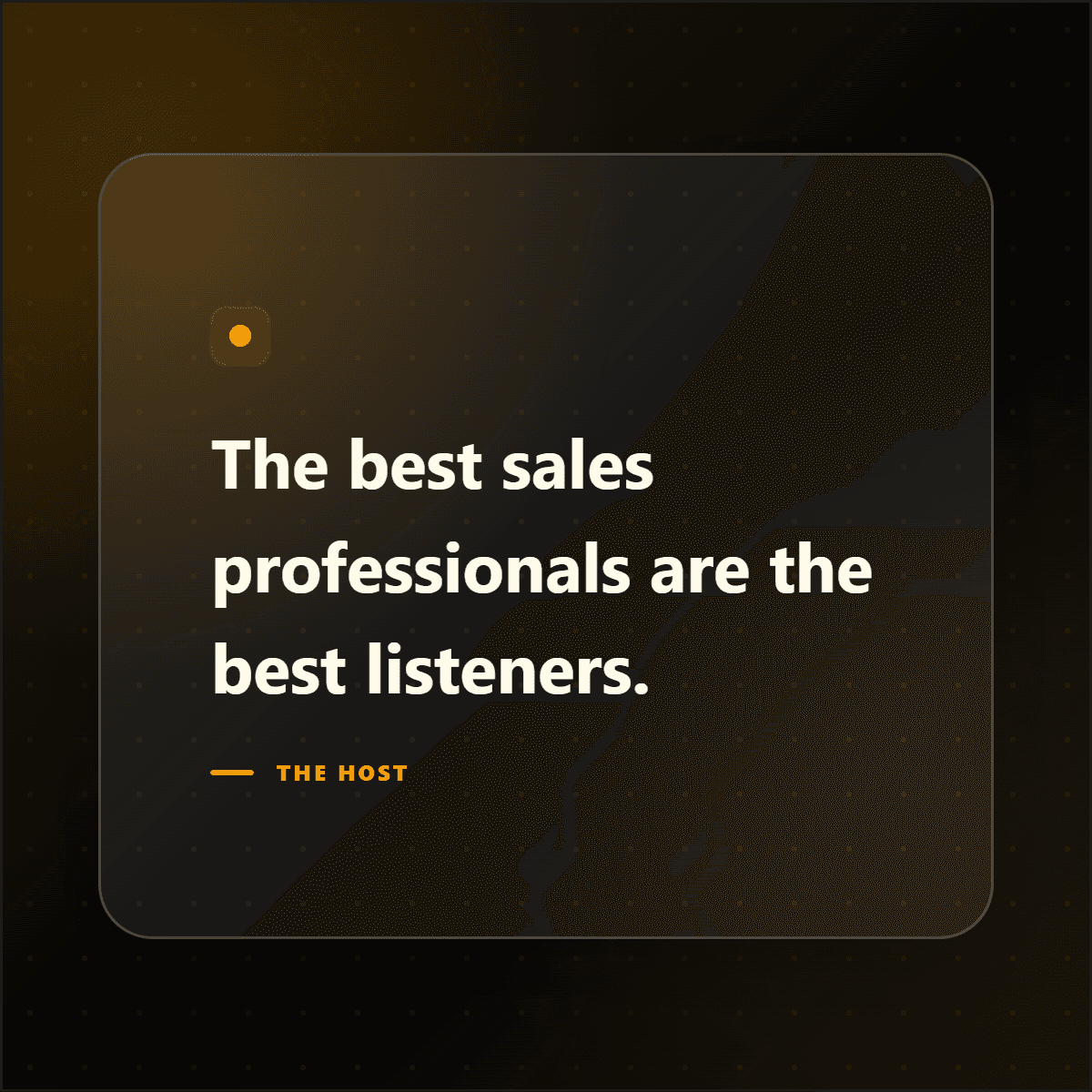 Highlightly quote card using a glass panel layout