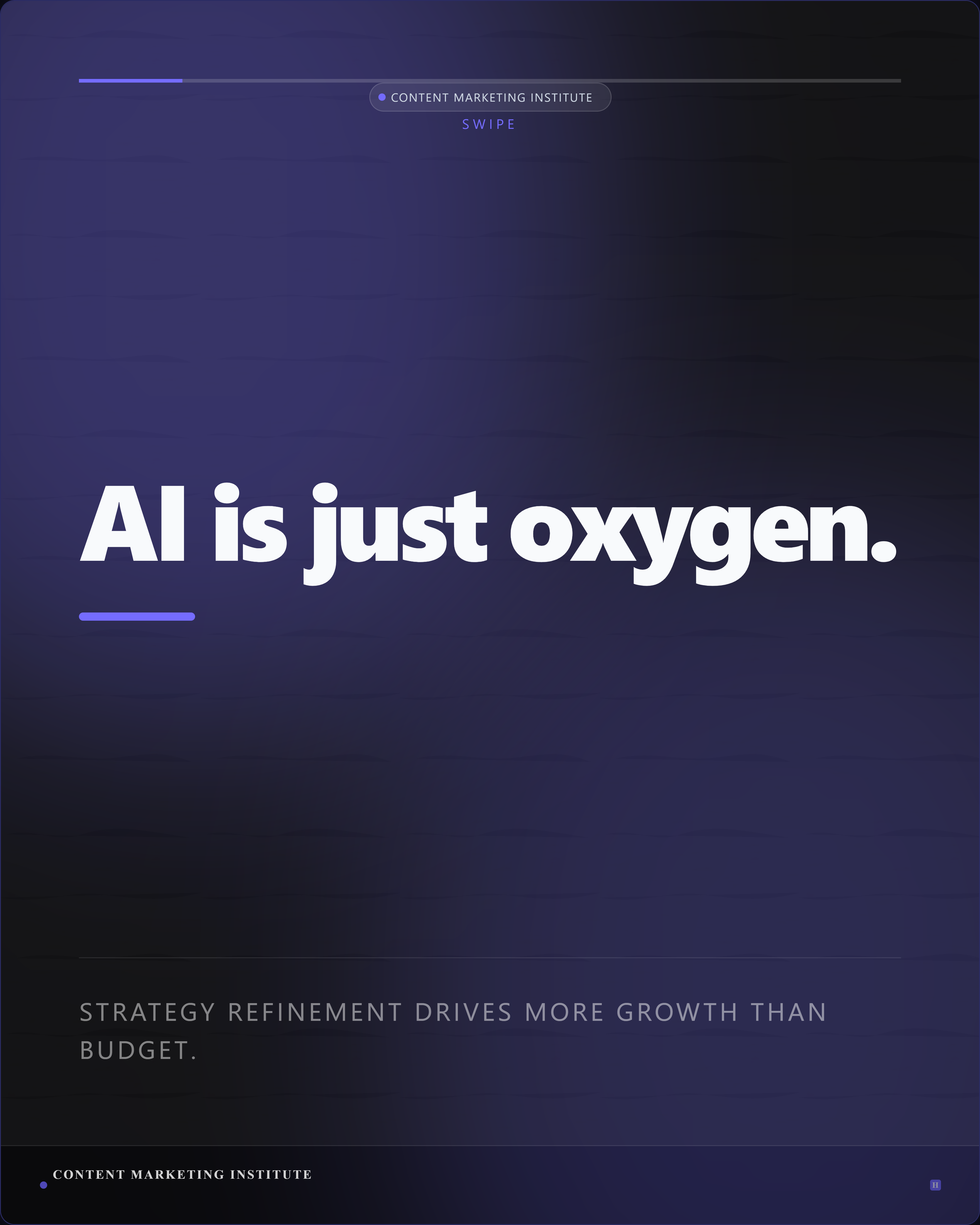 Highlightly-generated carousel cover turning report material into a social slide