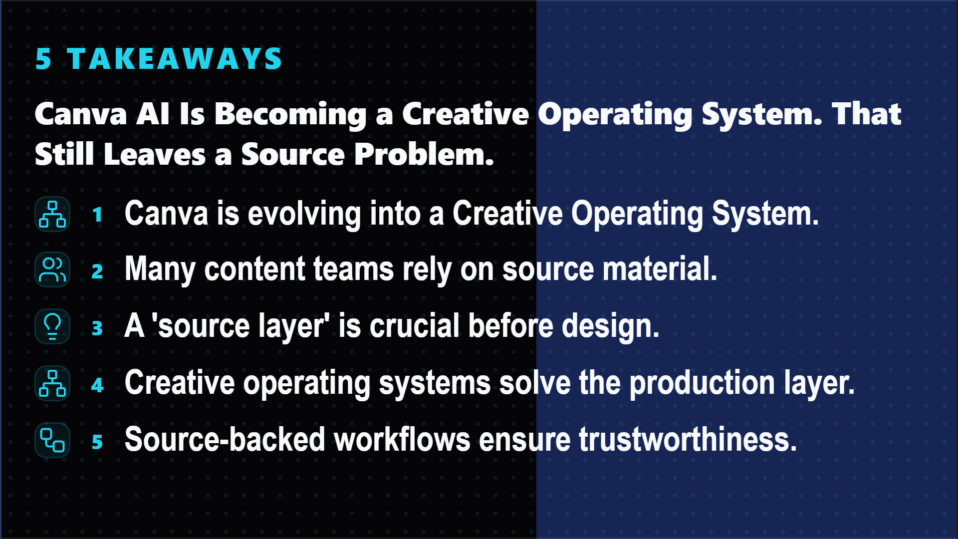 Five takeaways from the Canva AI creative operating system source layer article