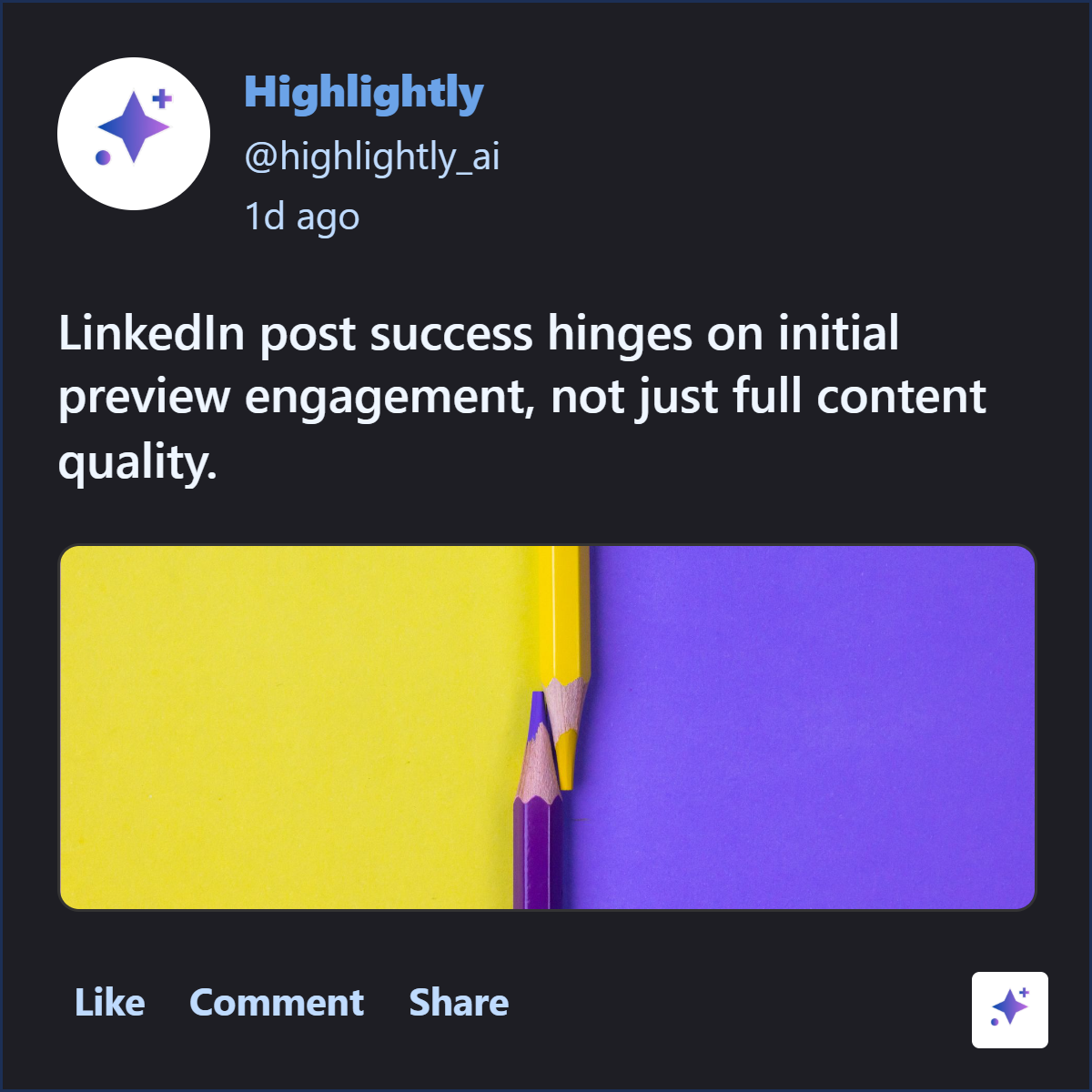 Alternate square LinkedIn readability image mockup generated by Highlightly