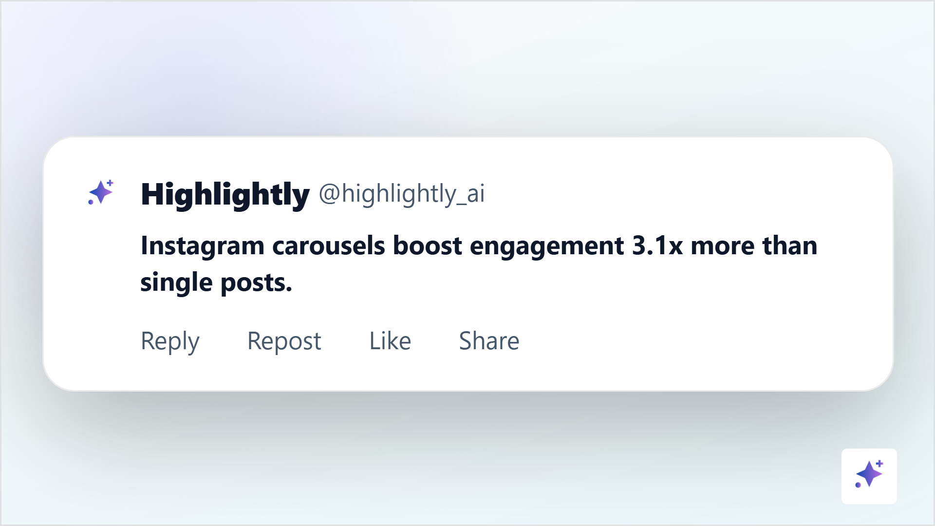 Social post preview generated from blog content for carousel promotion