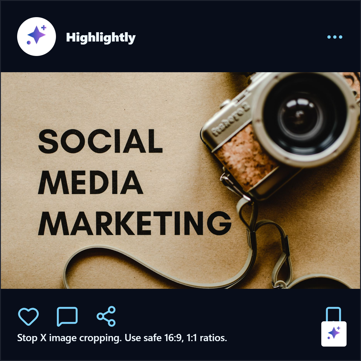 Square X/Twitter image mockup showing a readable social graphic preview
