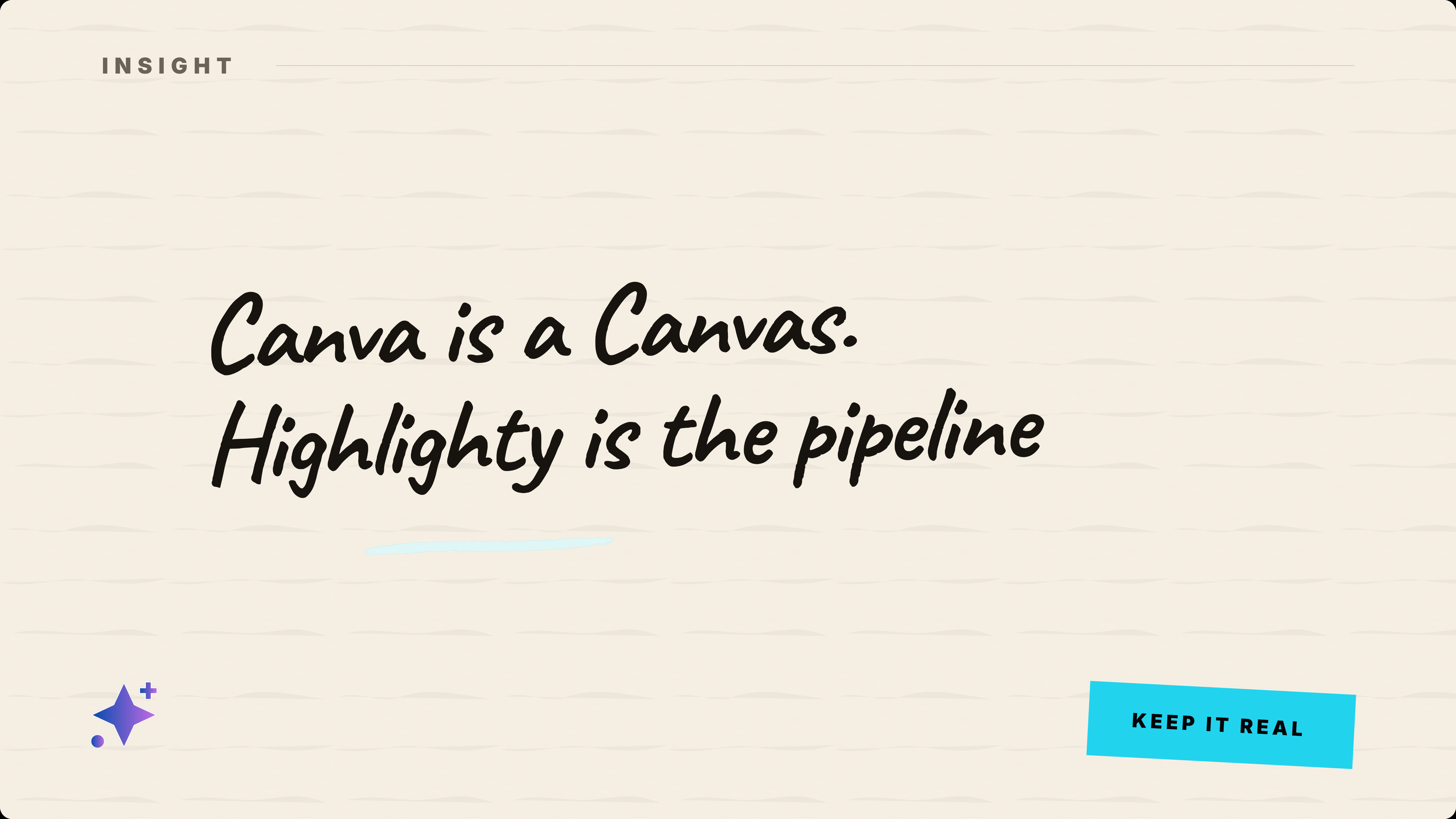 Canva vs Highlightly hero graphic for source-backed design workflows
