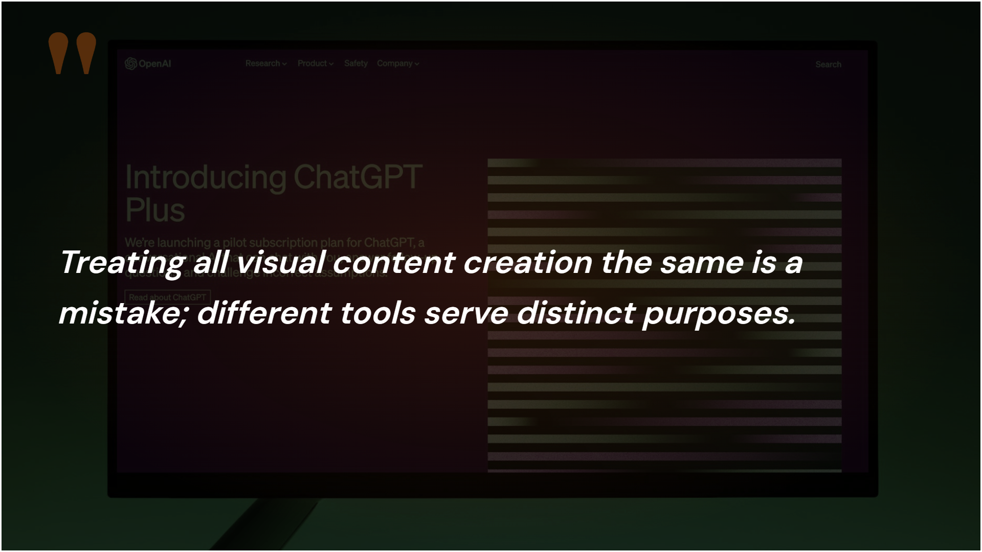 Quote card about scaling content with source-backed assets