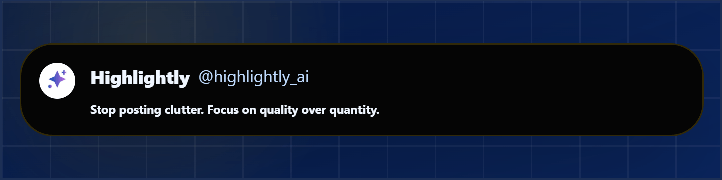 X post generated by Highlightly from source material