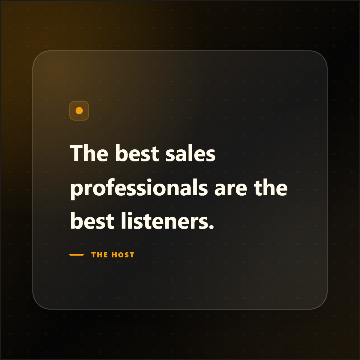 Highlightly quote card using a glass panel layout