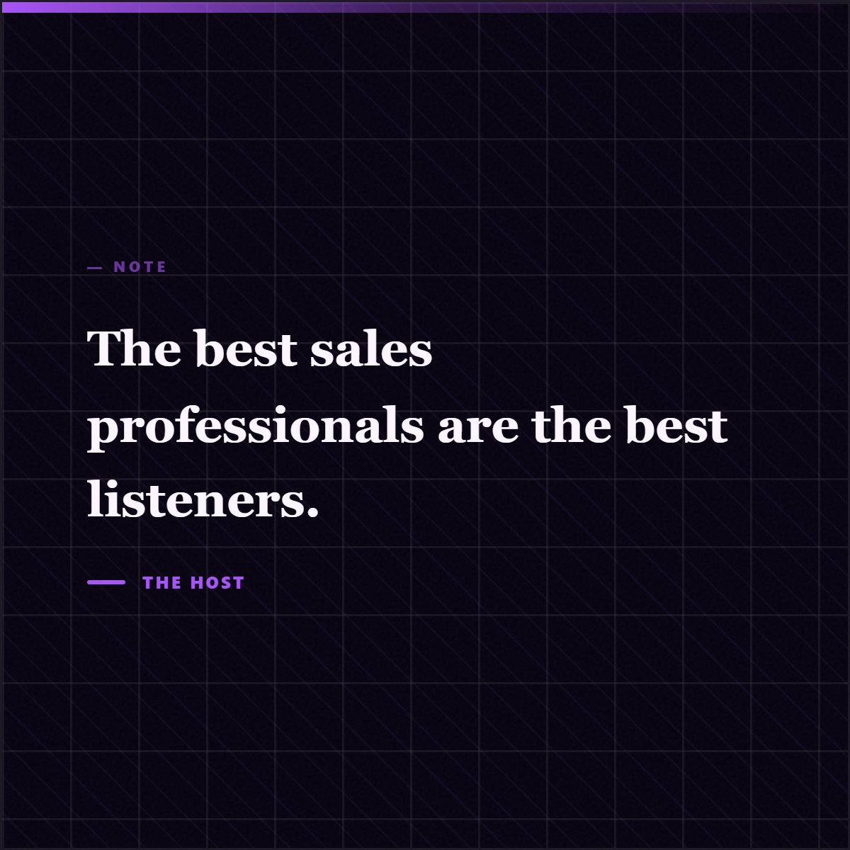 Highlightly quote card using a noise texture layout