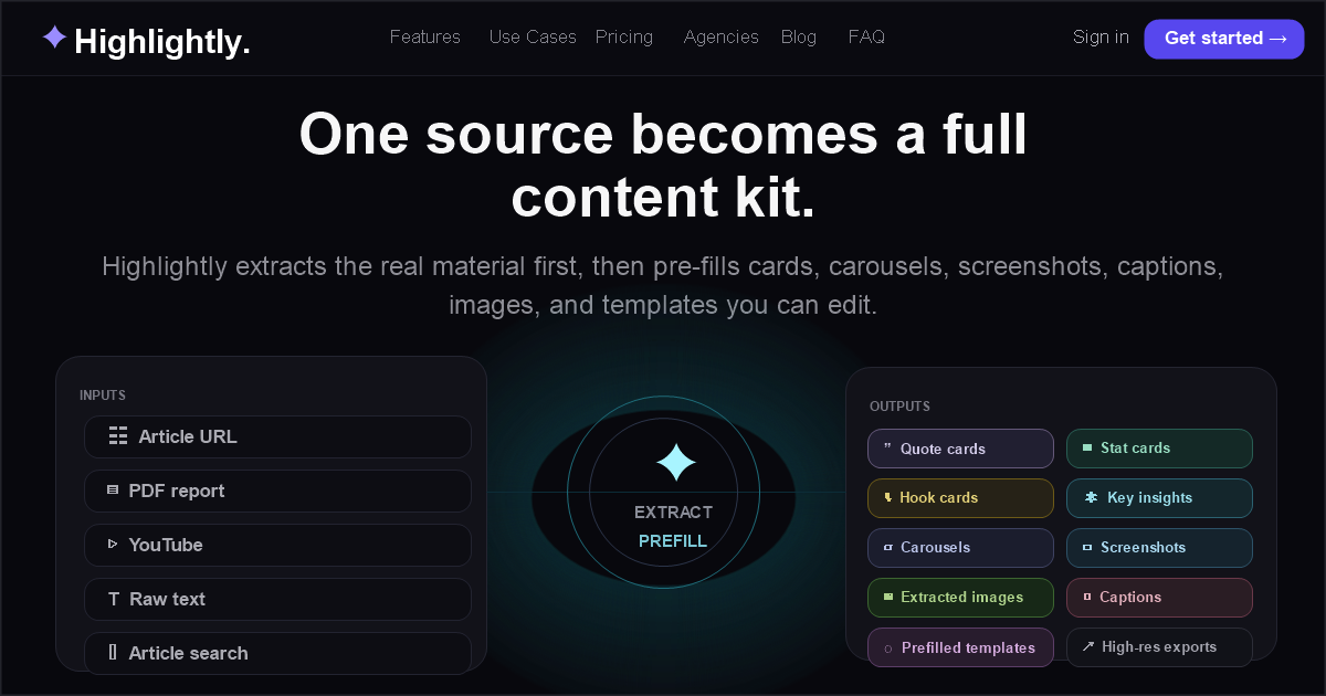 Highlightly - Source-backed Social Assets